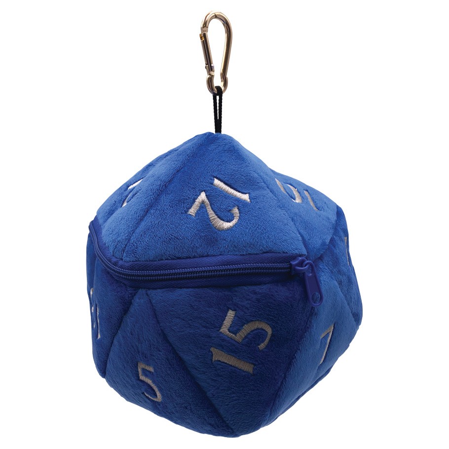 Dice Bag: Blue D20 Plush Dice Bag