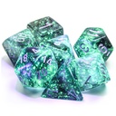 Dice: 7-set Borealis Light Smoke/silver