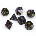 Dice: 7-set Lustrous Shadow/gold