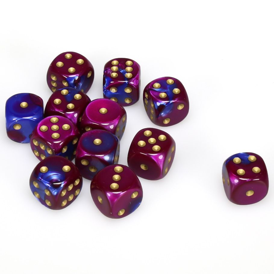 Dice: 12d6 Gemini Blue-Purple/gold