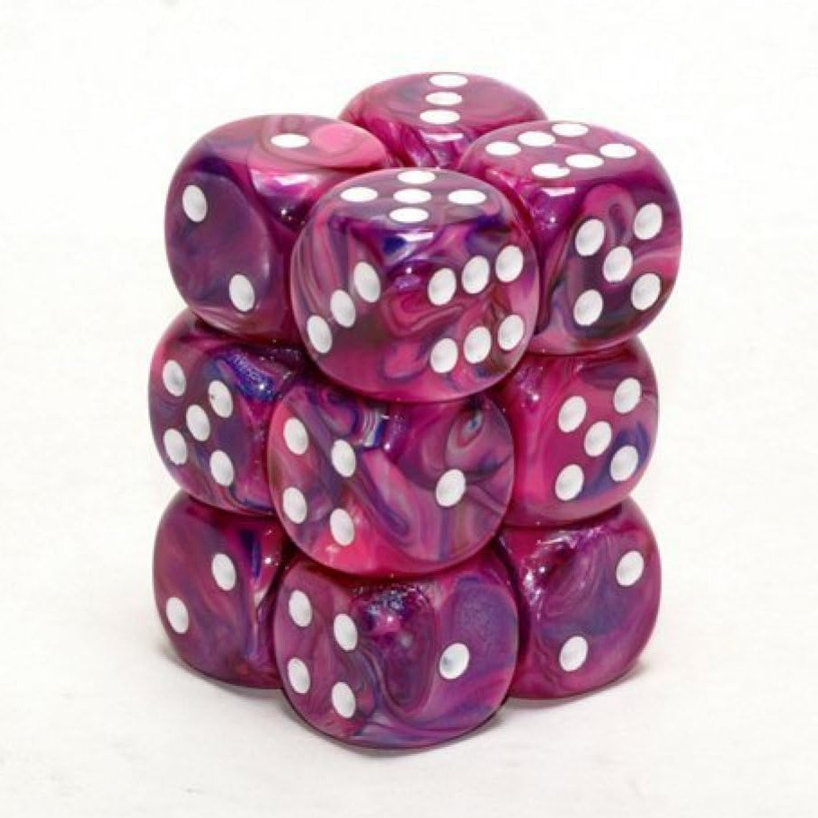 Dice: 12d6 Festive Violet/white