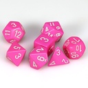 Dice: 7-set Opaque Pink/white