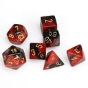 Dice: 7-set Gemini Black-Red/gold