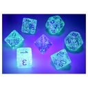 Dice: 7-set Borealis Icicle/light blue