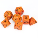 Dice: 7-set Speckled Fire