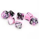 Dice: 7-set Gemini Black-Pink/white