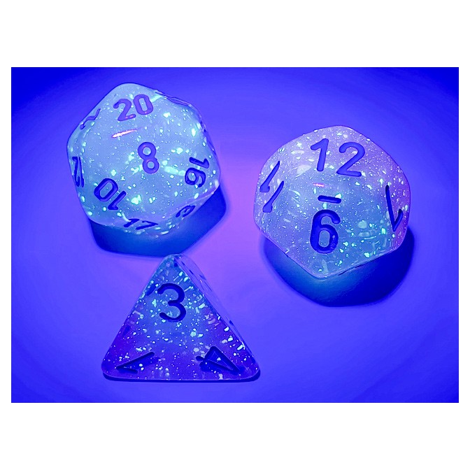 Dice: 7-set Gemini Gel Green-Pink/blue