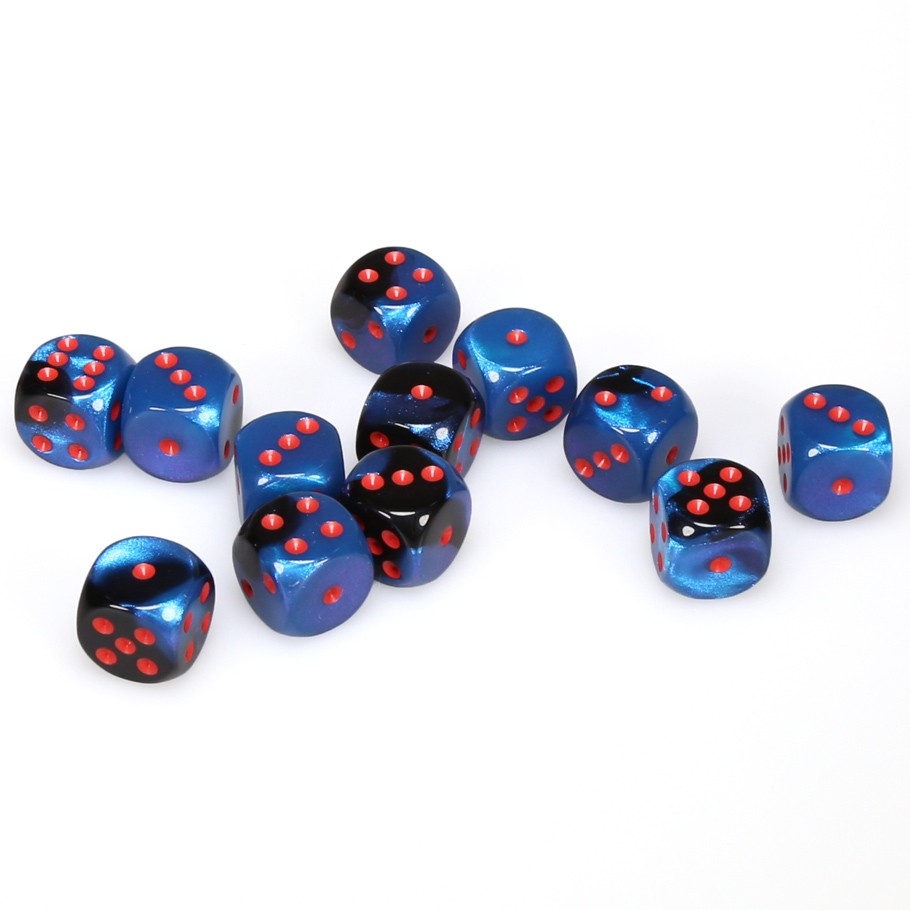 Dice: 12d6 Gemini Black-Starlight/red