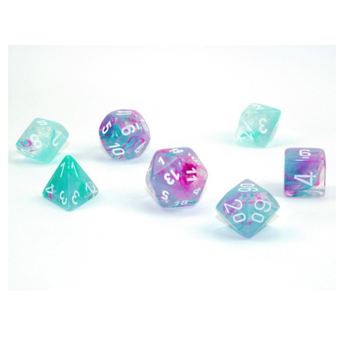 Dice: 7-set Nebula Wisteria/white