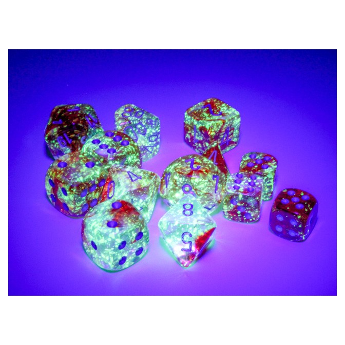 Dice: 7-set Nebula Red/silver