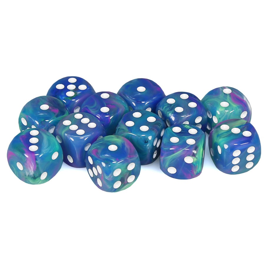 Dice: 12d6 Festive Waterlily/white