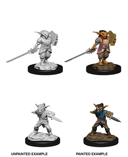 Nolzur's Marvelous Miniatures: Goblin Rogue Male & Goblin Bard Female