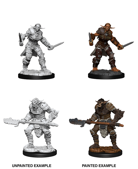 Nolzur's Marvelous Miniatures: Bugbear Barbarian Male & Bugbear Rogue Female