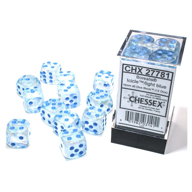 Dice: 12d6 Borealis Icicle/light blue