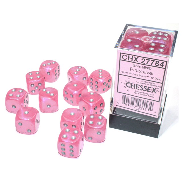 Dice: 12d6 Borealis Pink/silver