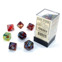 Dice: 7-set Nebula Primary/blue