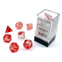 Dice: 7-set Nebula Red/silver