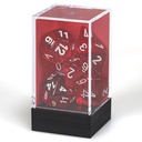 Dice: 7-set Translucent Red/white