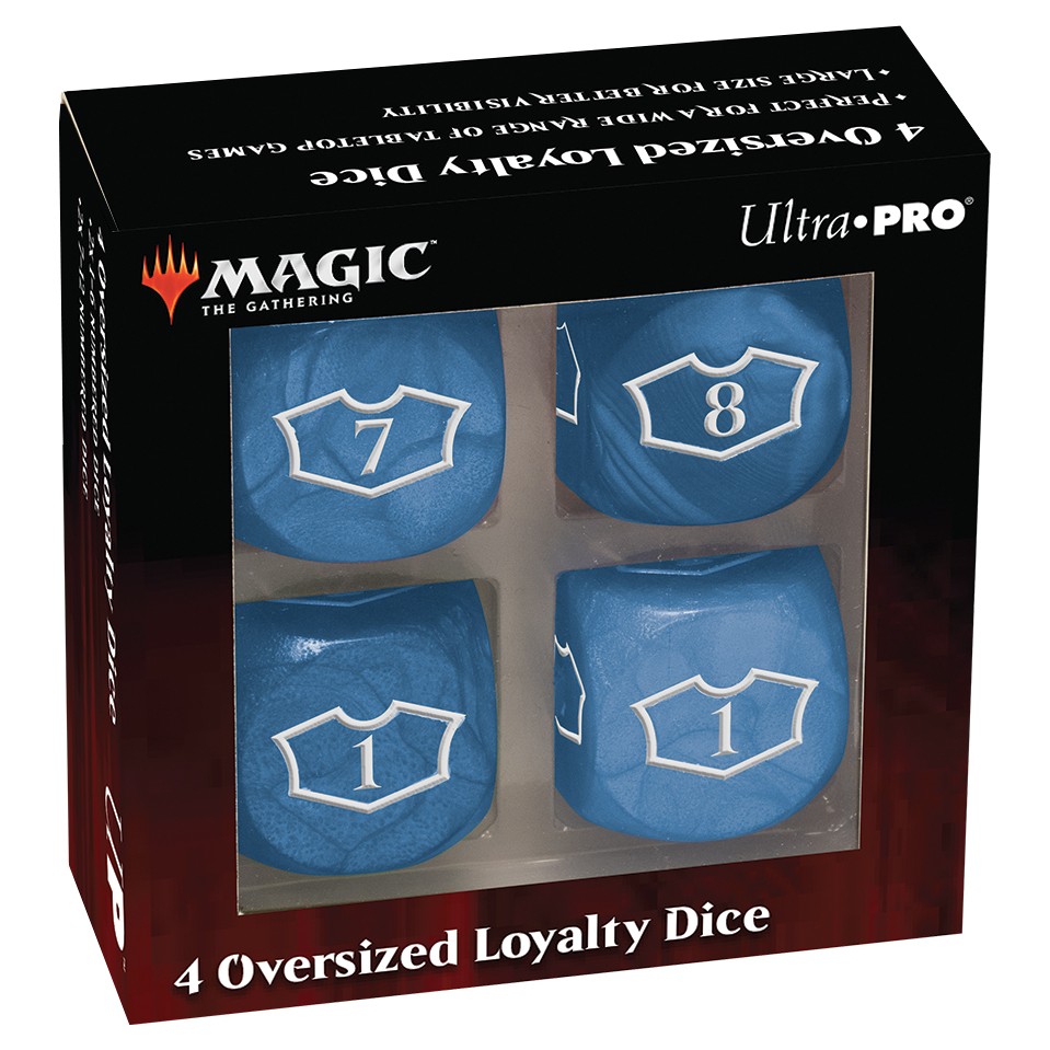 Dice: Deluxe D6 Loyalty Dice Set (4ct) with 7-12 for Magic: The Gathering (Island)