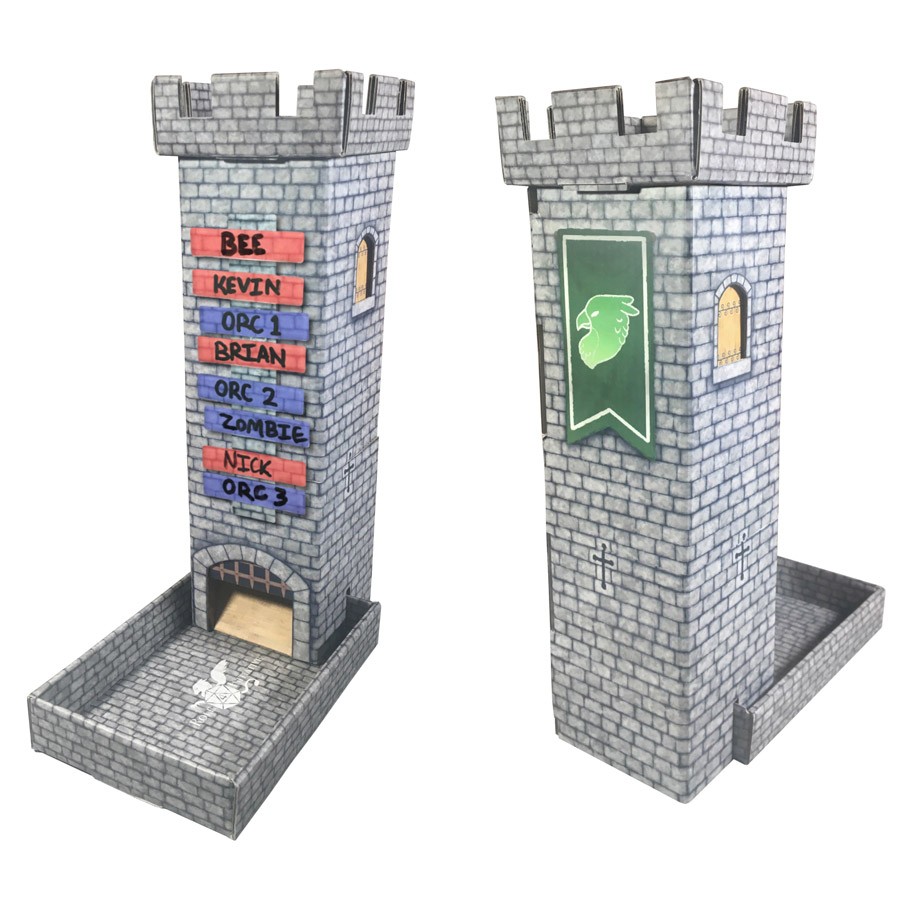 Castle Keep Dice Tower Turn Tracker (Light Gray)