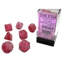 Dice: 7-set Ghostly Glow Pink/silver