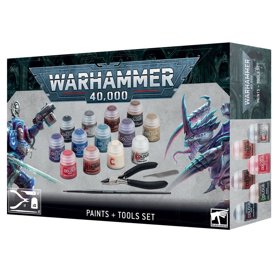 Warhammer 40K: Paints + Tools Set