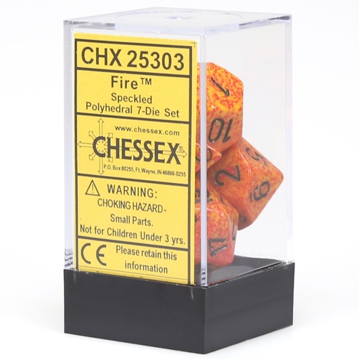 [CHX25303] Dice: 7-set Speckled Fire