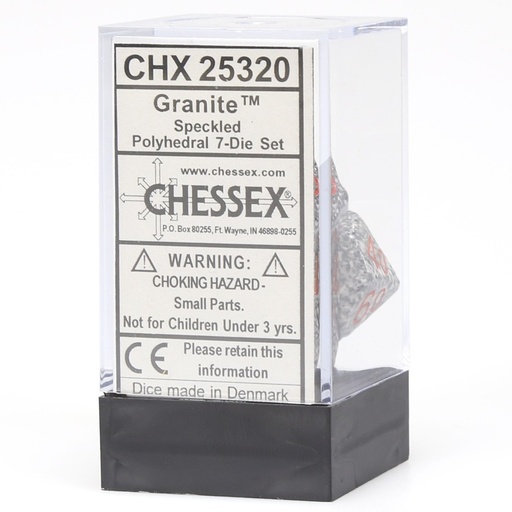 [CHX25320] Dice: 7-set Speckled Granite