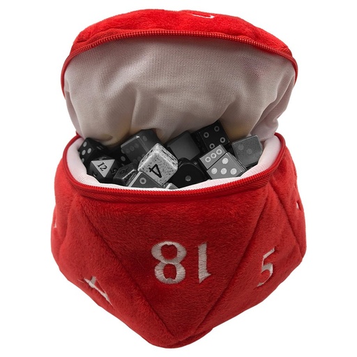 [ULP15757] Dice Bag: Red D20 Plush Dice Bag