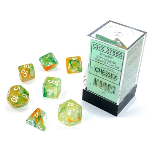 [CHX27555] Dice: 7-set Nebula Spring/white