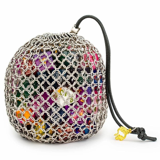 [HYO0297] Dice Bag: Hero's Chainmail (Silver)